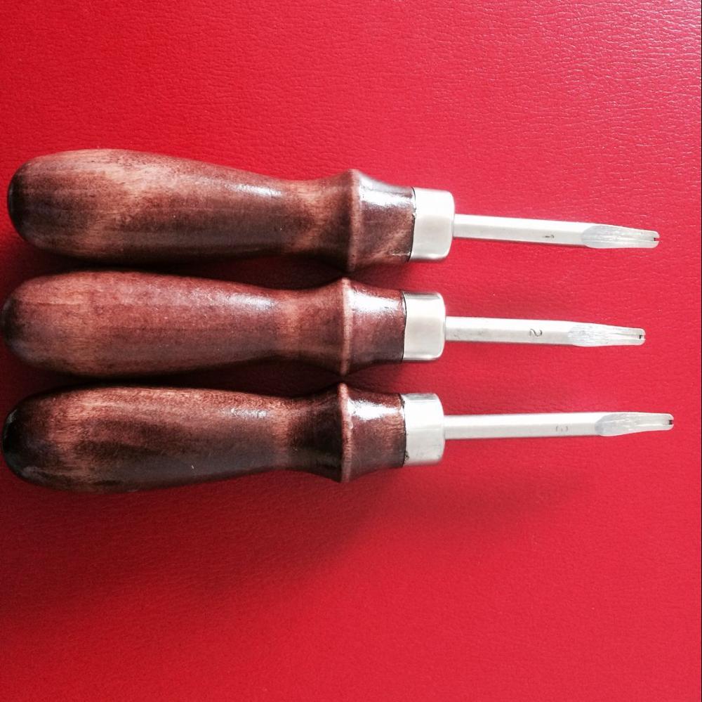 Leather Edge Thinning Tool: 1 and 2 and 3