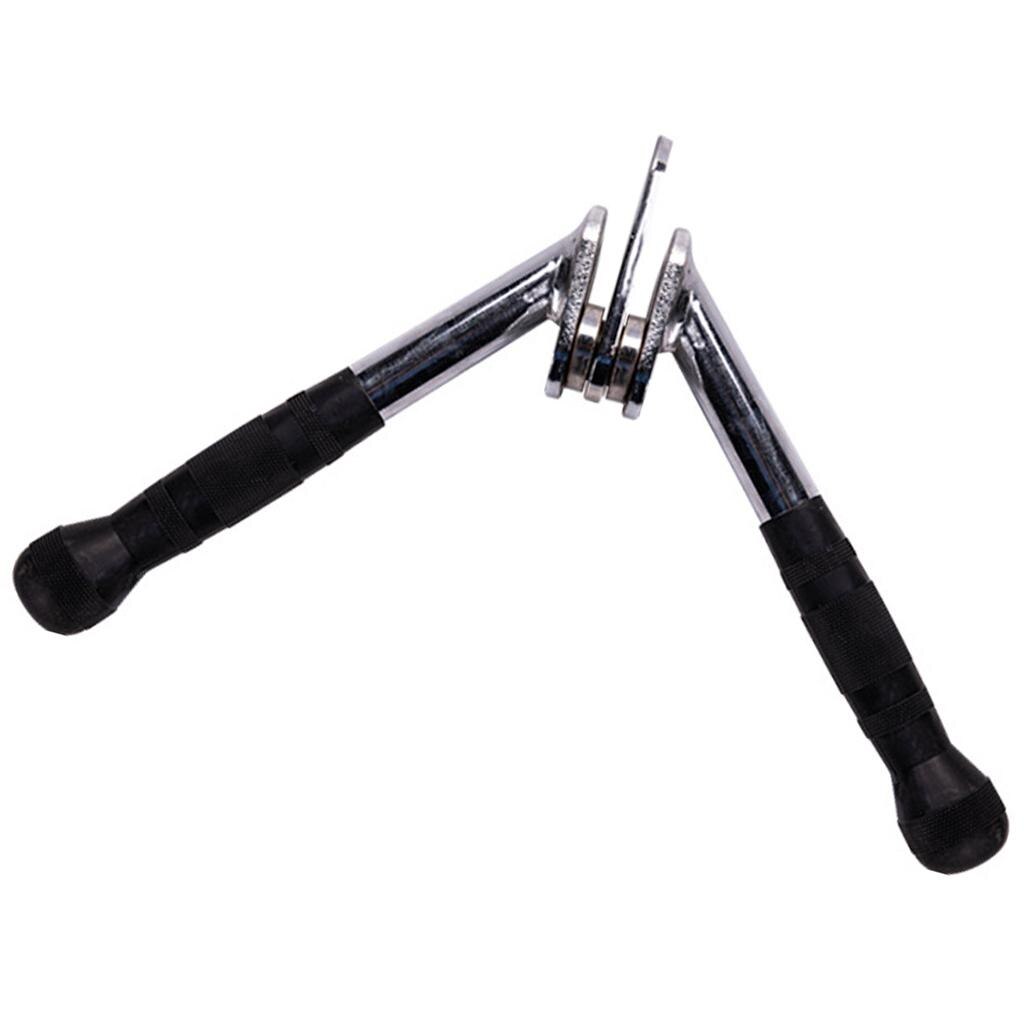 V-Shaped Bar Chrome Cable Attachments Home Gym Pull Down Handle Grip Bar