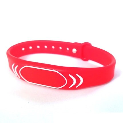 125khz Adjustable Silicone Waterproof RFID Wristband Bracelet Keyfob Token TK4100 ID Tags 1PCS Swimming Pool ACCESS Control Card: Red