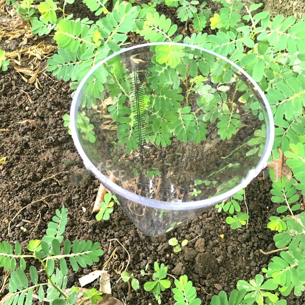 Conical Rain Gauge Plastic Clear Rain Gauge Dual Scale Cone Rain Gauge For Outdoor Home Garden Measuring Tools