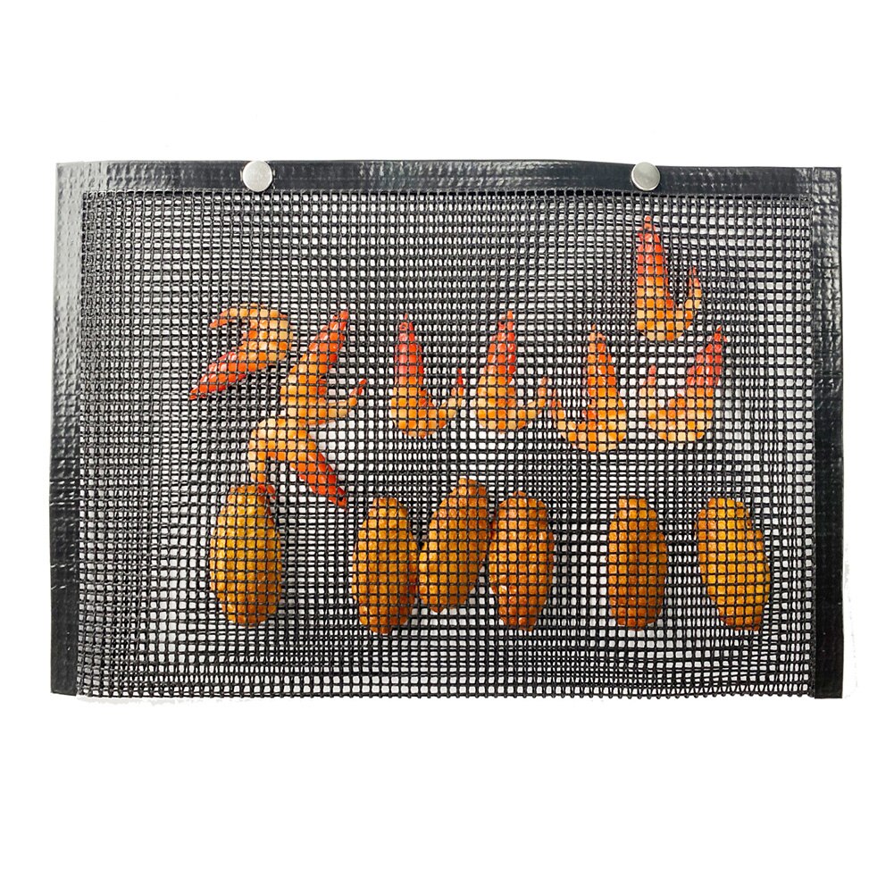 BBQ torréfaction sac de cuisson grille antiadhésive haute température résistance pique-nique outil BBQ rôti sac verre tissu PTFE revêtement