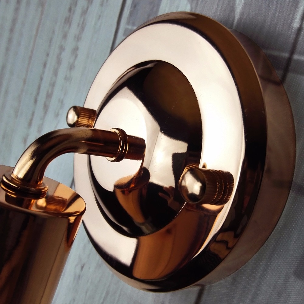 Rose goud afgewerkt DIY Muur lichtpunt E27 plated Loft amerikaanse retro vintage iron wandlamp 90 V-240 V Antieke lamp industriële