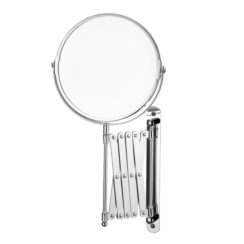 6.7'' Round Double Sided 360° Swivel 1X/2X Magnified Extendable Vanity Mirror