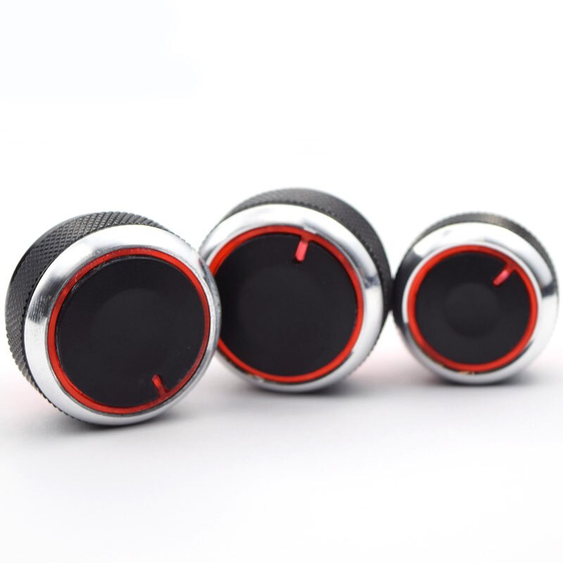 3pcs/set Aluminum Alloy Air Conditioning Knob AC Knob Switch Button Knob For Peugeot 307 CITROEN C4 C-TRIOMPHE
