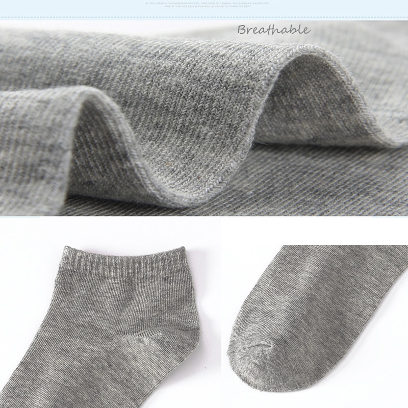 Chaussettes courtes grandes tailles en coton pour homme, décontractées, respirantes, pour chaussures bateaux, estivales, lot de 5 paires
