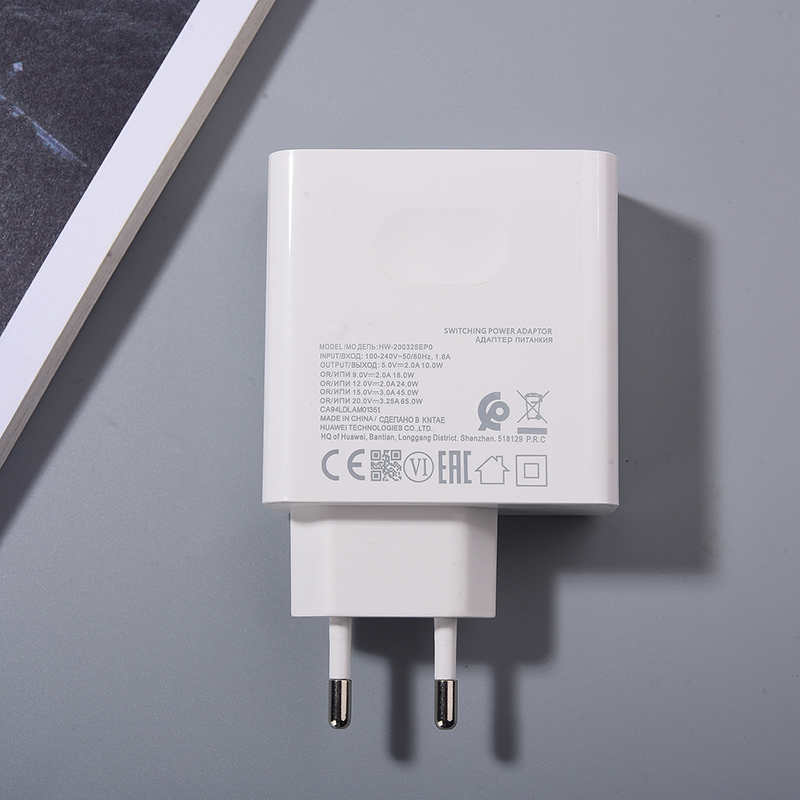 Huawei 65w eu/us pd supercharge-kontakt 20v 3.25a usb-c-väggladdare för  p50 x matebook 15 14 13 x pro  d15 d14 bärbar dator: Il