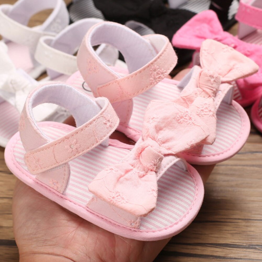 Summer Children'S Shoes Sweet Princess Children'S Bow Sandals Girls Toddler Baby Soft Breathable Low Heel Anti-Slip.