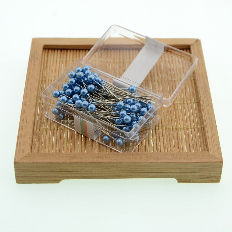 Kolorowe okrągłe głowa perły krawiectwo szpilki igły ściegu DIY rękodzieło ślub stanik szycia pozycjonowanie Szpilka z pudełkiem przyrządy robić szycia: 6