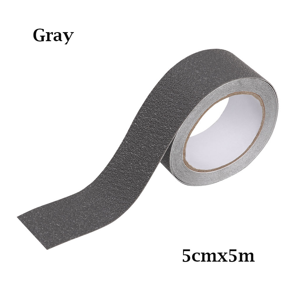 1Roll 2.5/5cm 5m Warning Tape PEVA Rubber Self-Adhesive Safety Traction Tape Marking Barrier Safety Caution Safety Supplies: 5cmx5m        gray