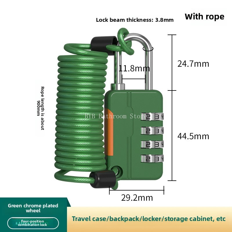 Concept Color 4 Digit Combination Lock Anti-theft Safely Code Lock Travel Luggage Suitcase Lockers Zinc Alloy Padlock: Other