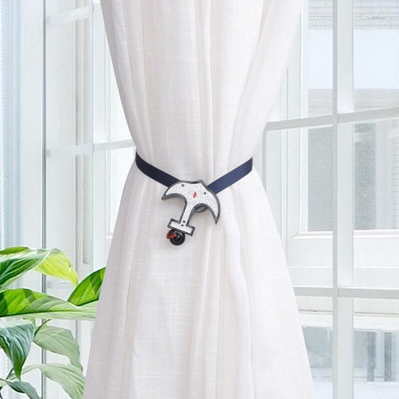 Gardiner anker ror tieback holder spænde clips magnetisk bruser rem tilbehør jjjry 771: E