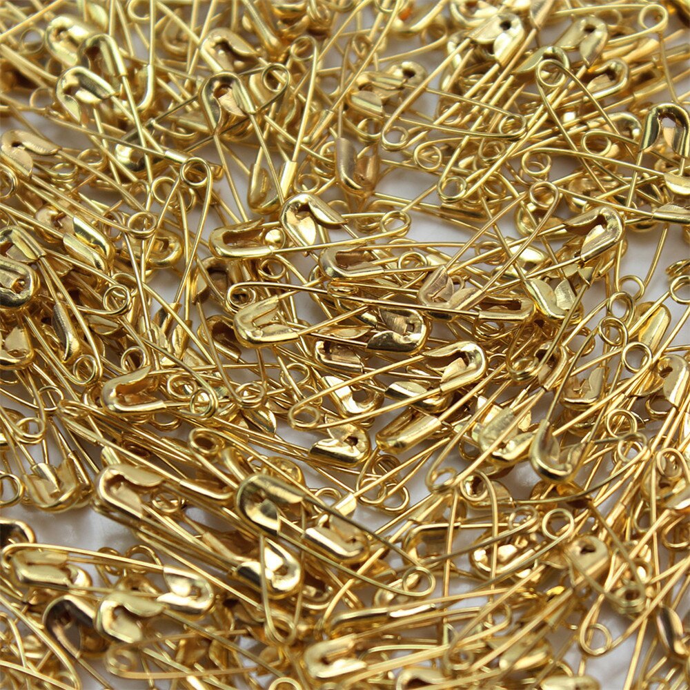 1000 Stuks Herbruikbare Mini Golden Tone Metalen Veiligheidsspelden Voor Kleding Tag Broche Badge Bevestiging Kleermakerij Naaien Craft Diy