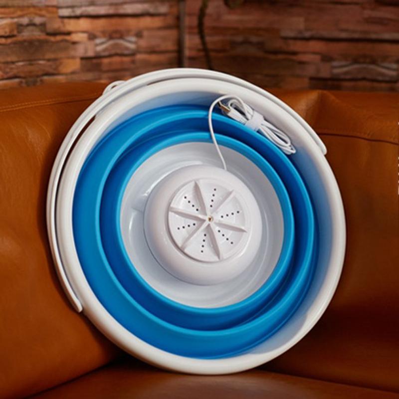 mini pralka typu wiadro składane przenośne pralka pralka robić odzieży USB ładowania