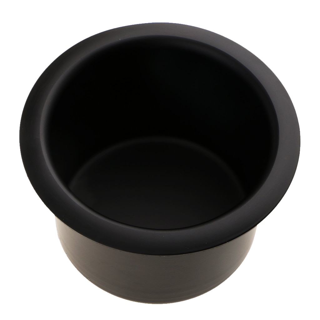 Portavasos de mesa de póquer de aleación de aluminio, insertos de soporte para coche, barco, camión marino, 84x55mm, negro, 1 unidad