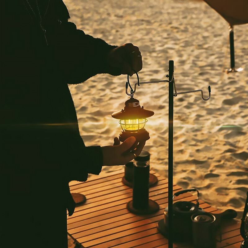 Soporte para linterna de Camping, colgadores de linterna desmontables de mesa, soporte de luz portátil, soportes de iluminación, equipo de senderismo turístico