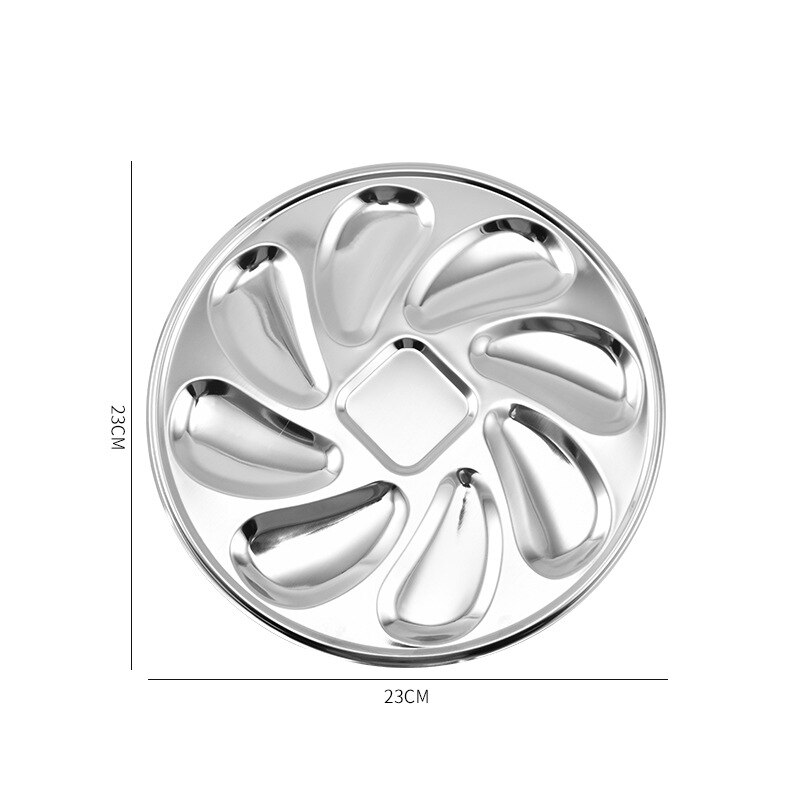 Stainless Steel Oysters Dinner Plate Slots Clam Oyster Serving Grilling Pan Restaurant Grill Steel Oyster Plate Oyster Plate