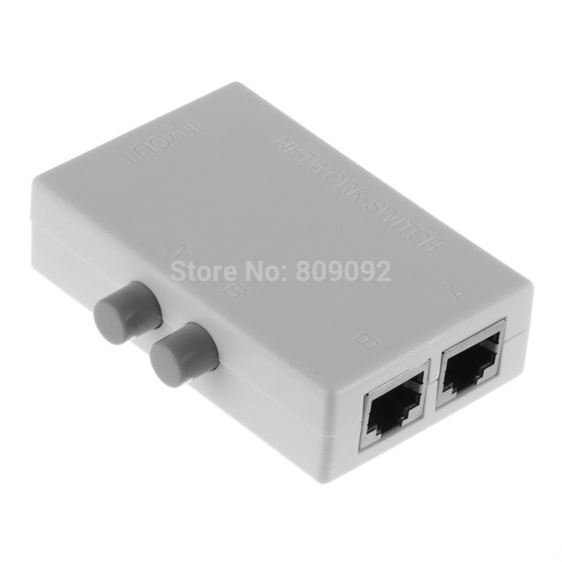 Mini 2 Port AB Sharing Handleiding Netwerk Ethernet Switch Splitter Box RJ45 Netwerk/Ethernet