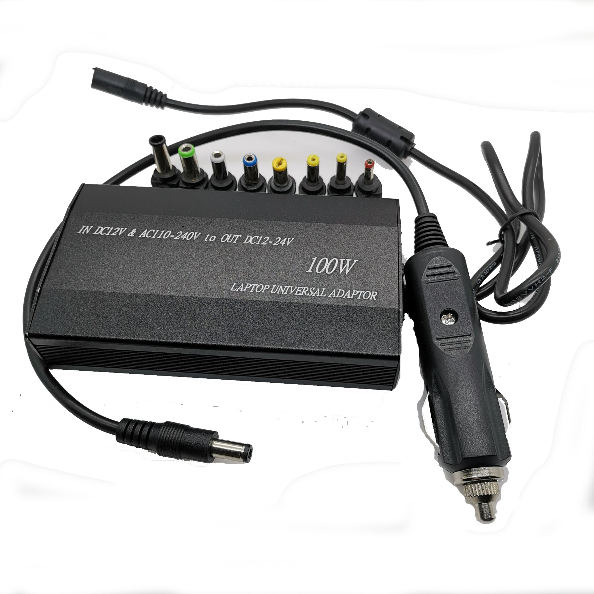 Voor Laptop In Auto Dc Lader Notebook Ac Adapter Voeding 100W Universele Zwart Ondersteuning