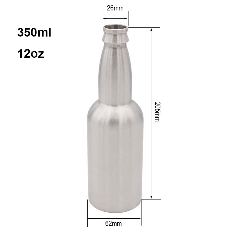 12Oz 350ml Stainless Steel 304 Beer Bottle with Ez Cap 26mm Standard Beer Bottle Bottling Equipment