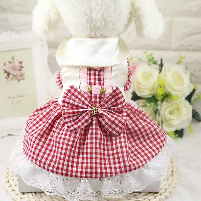 (XS-XXL) Dog Clothes for Small Dogs Dress Princess Dress Summer Puppy Small Dog Lace Princess Chihuahua Dog Mascotas Roupa^7