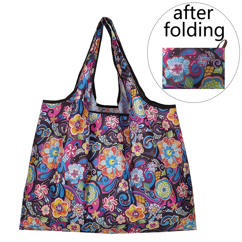 Große Größe Mehrweg Faltbare Einkaufstasche Tote Tasche Eco Tasche T-shirt Tasche Wasserdichte Ladenbesitzer Taschen Handtaschen