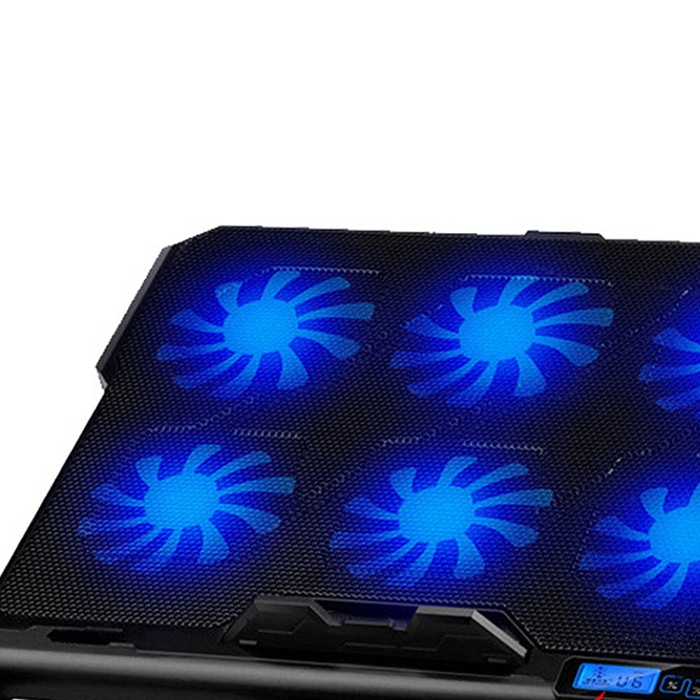 Adjustable Metal mesh Laptop Desk Ergonomic Portable TV Bed Lapdesk Tray PC Table Stand Notebook Stand With 2 USB 6 Cooling Fans