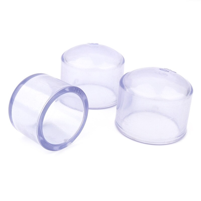 Inner Dia 40-90mm Transparent PVC Pipe End Cap Aquarium Fish Tank Parts Garden Irrigation Water Pipe Connectors UPVC Tube Plug
