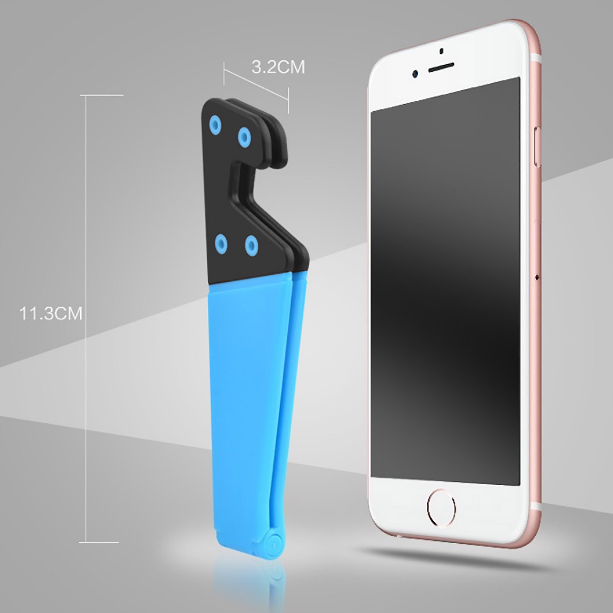 5 stk sammenleggbar mobilholder skrivebord iphone holder Brukerstøtte lomme iphone stativ holder enkel å justere