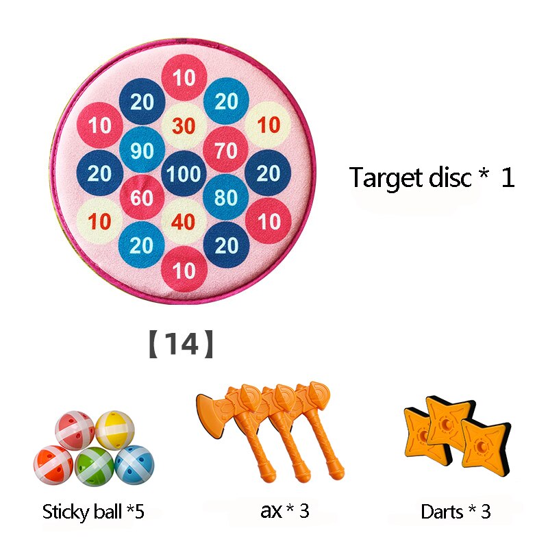 Cloth Dartboard Sets Kids Toys Safety Sticky Ball Target Darts Toy Children's Target Toy Safety Game Children Dart Toys: 20