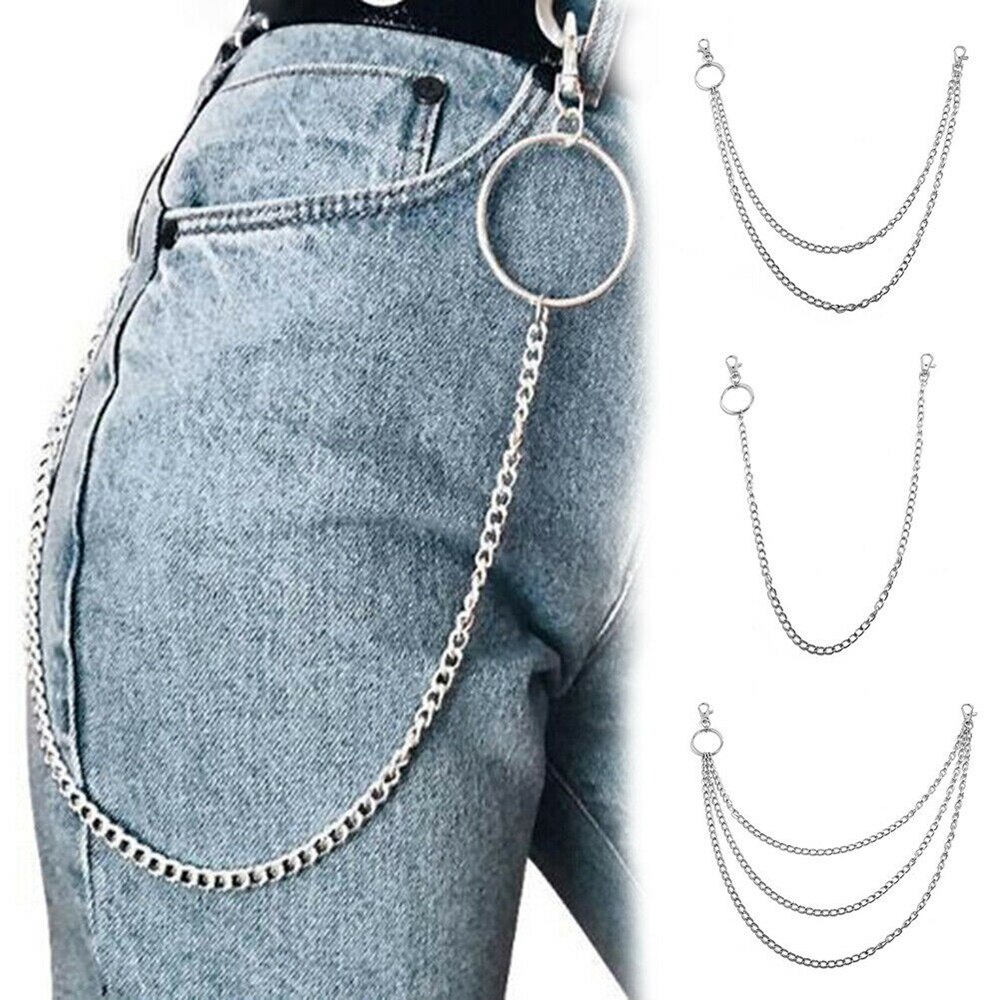 Punk 1/2/3- lags bukser kæde gotiske bukser kæde jean tegnebog kæde til kvinder mænd