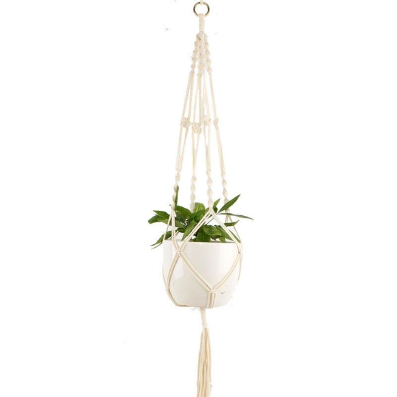sales handmade macrame plant hanger flower /pot hanger for wall decoration countyard garden For Garden Plant Tray