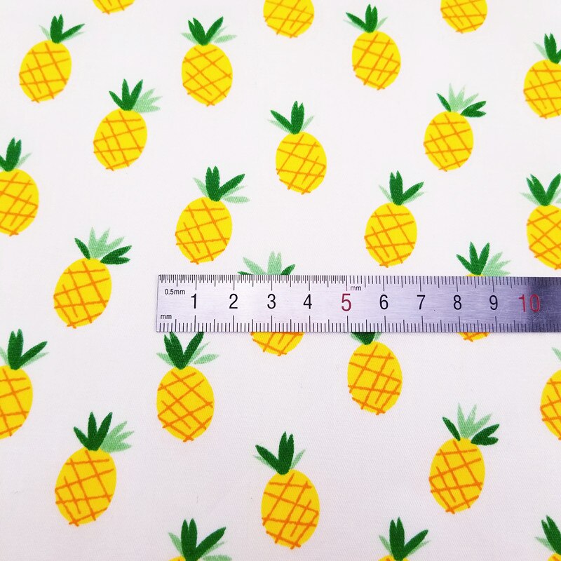 Härlig ananas tryckt baby bomull twill tyg lapptäcke för diy sömnad quiltning fett kvartal material för baby & barn