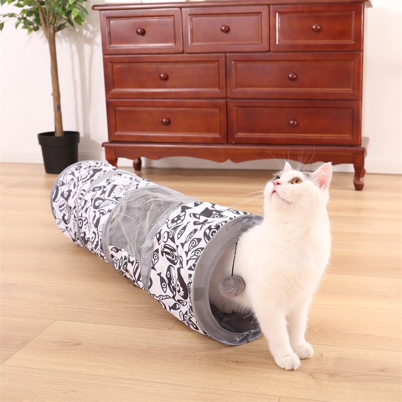 3Holes Pet Cat Playing Tunnel Tee Tunnel folding cat channel Kitty Toy Drill Barrel gatos cats Pet Supply