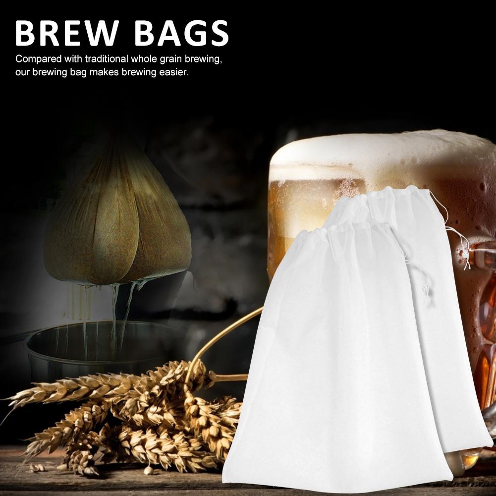 Sac filtrant sac de brassage de bière Extra grand sac à mailles fines accessoires de fabrication de vin réutilisable cordon filtre conteneur outils de cuisson