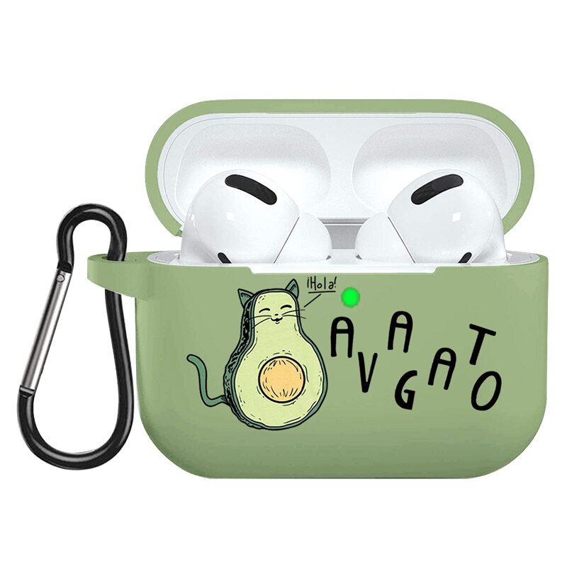Per Apple AirPods Pro Caso Del Fumetto Sveglio di Avocado Auricolare Custodia Per Airpods 3 Molle Della Copertura Del Silicone di Ricarica Borse Caso della Cuffia capa: nygweiba3d