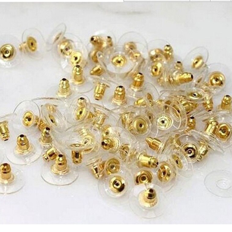 100pcs/lot Rubber Earring Backs Stoppers Earnuts Stud Earring Stopper Back Plugs DIY Jewelry Findings Accessories Making