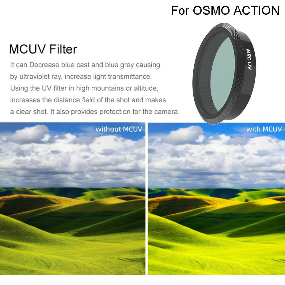 Per DJI Osmo Macchina Fotografica di Azione di Filtro UV/CPL/ND 8 16 32 64/Naturale di Notte Lens Filtri kit Per Osmo Action Accessori Fast-Installare