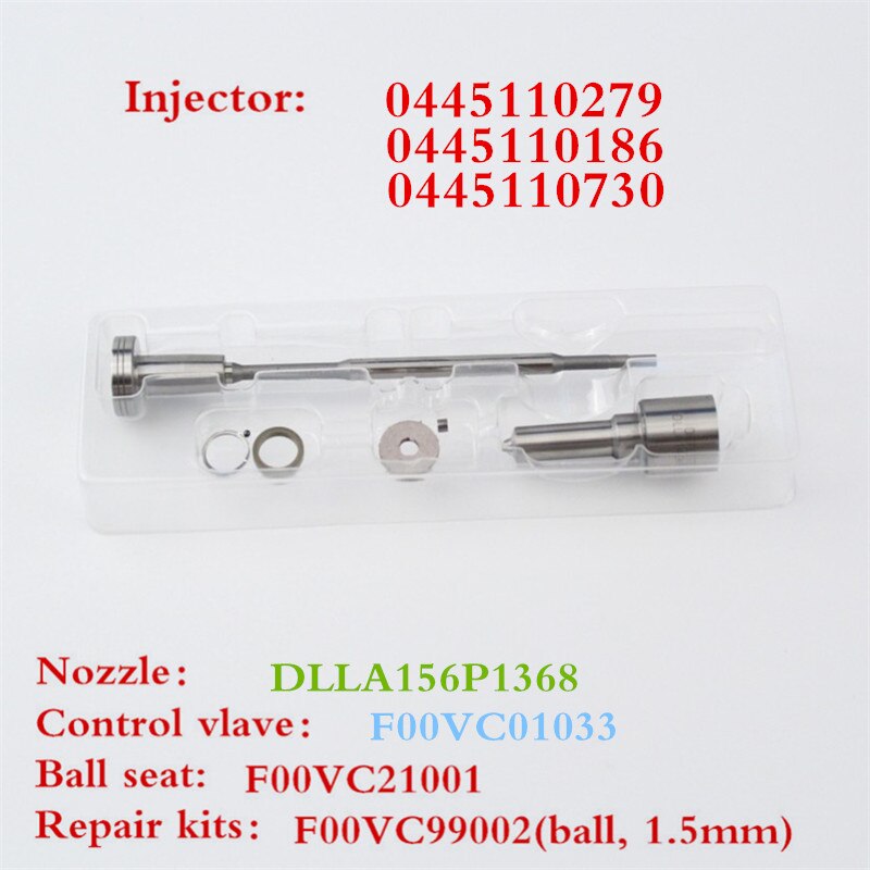 4-Cilinder Common Rail Ejector Reparatie Kits 0445110250, 0445110256, 0445110273, 0445110274, 0445110275, 0445110279, 0445110186: 0445110279