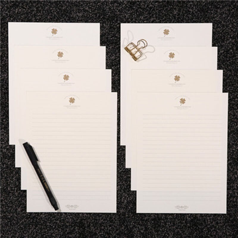 Papier d'écriture Vintage en papier Kraft 8 feuilles/ensemble | Carte de Message Style rétro pour Invitations fêtes nouvel an noël voeux: 3