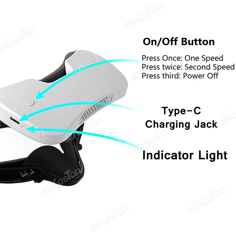 Cooling Fan For Oculus Quest 2 VR Headset FQ2 Active Ventilation Air Circulation Relieve Fogging For Oculus Quest 2 Accessories