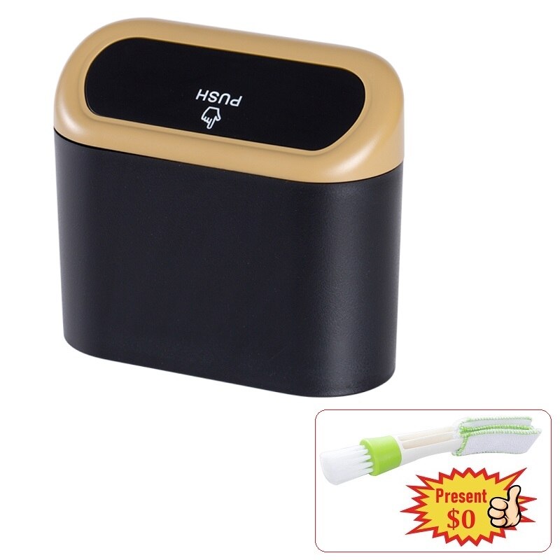 Style Car Trash Can Car Storage Organizer Bag Car Dust Box Garbage Bucket Auto Storage Case Accessories: Yellow