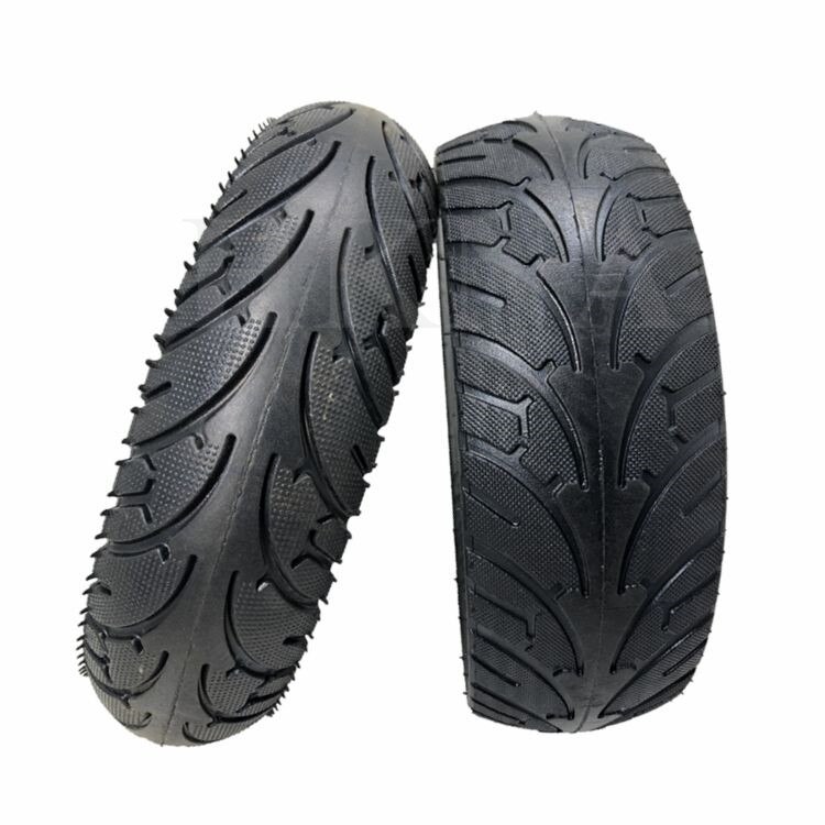 2 Puncture-Proof Wheelchair Tires 200x50 - Complete Gray Wheels With 60mm Bearings