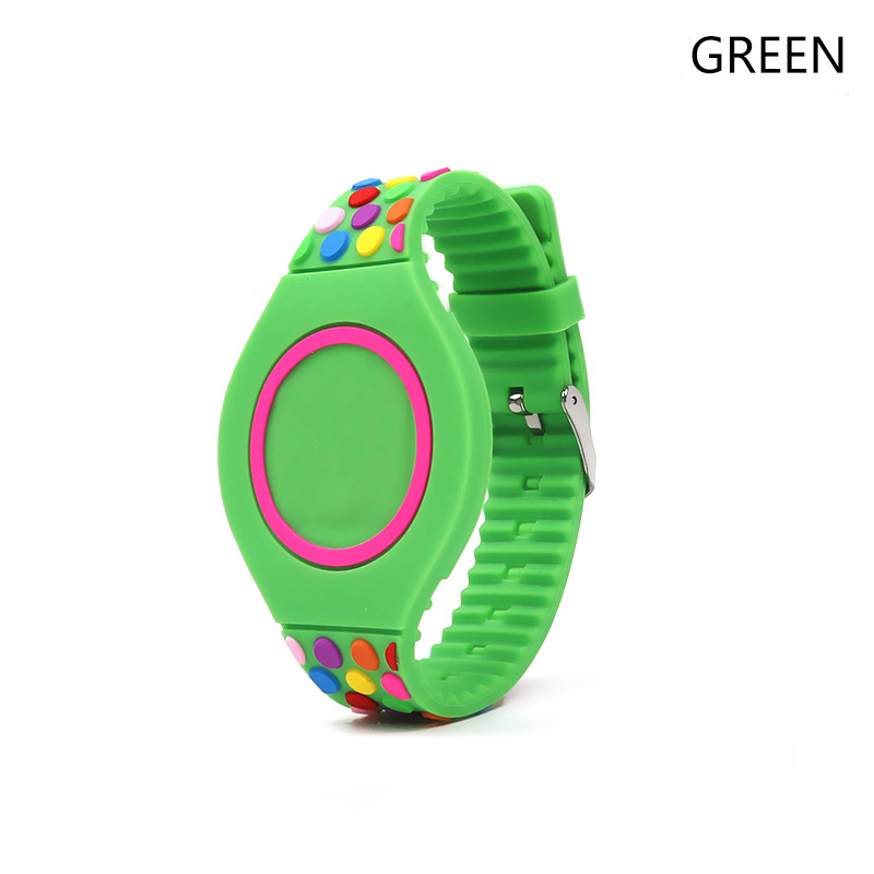 Joyrox geléia cor led criança relógio crianças menina relógios digitais nova tela de toque de borracha crianças relógio para menino menina estudante: Round Green