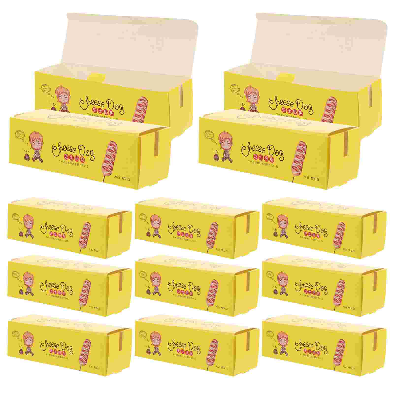 100 stk. hundekasse papir madbeholder restaurantbeholdere snacktallerkener papbakker hunde indpakning opbevaring sushi kasser: Default Title