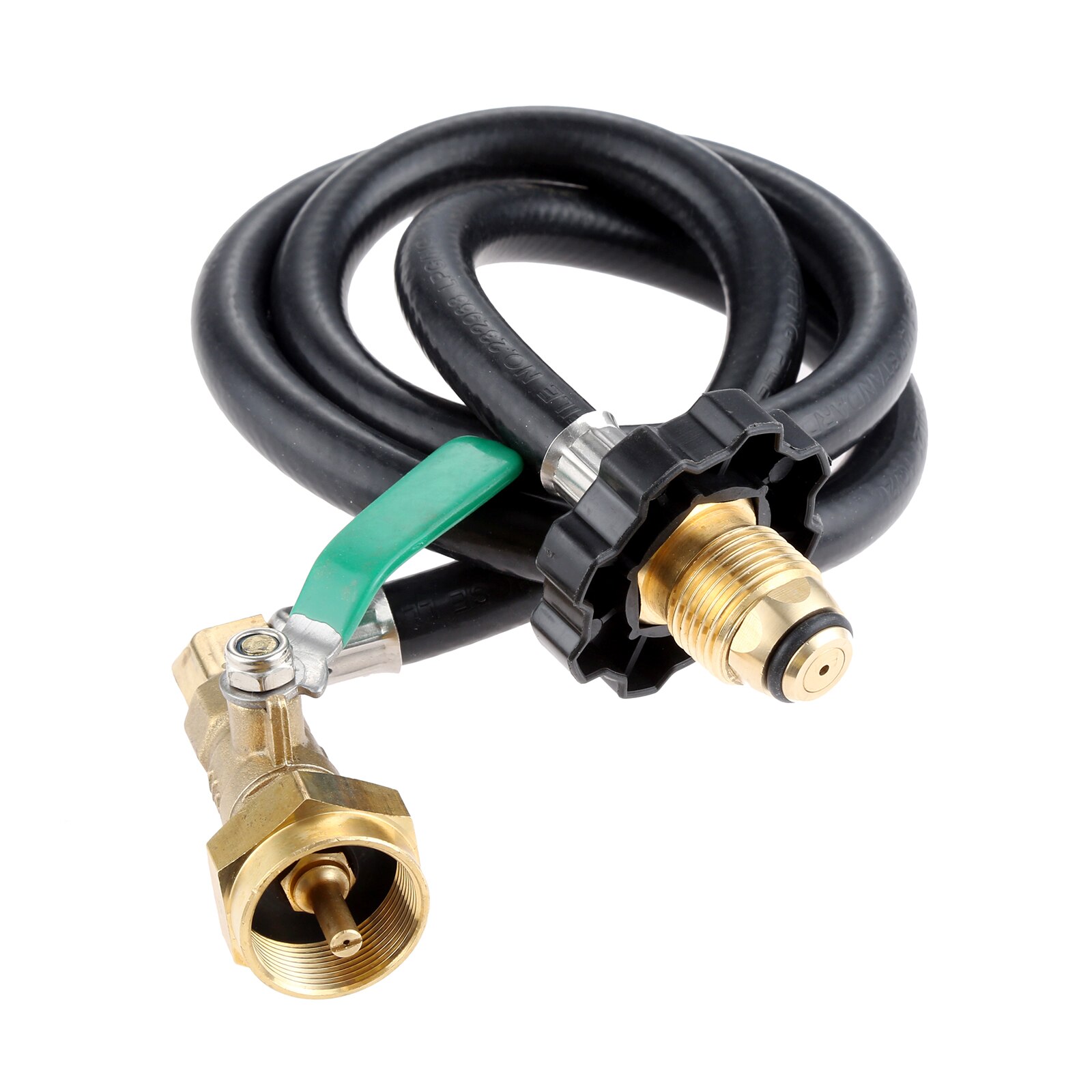 36 " Propane Refill Adapter Hose with POL Type 1LB Tank Bottle Adapter ON/Off Control Valve 350PSI Rated Propane Extension Hose