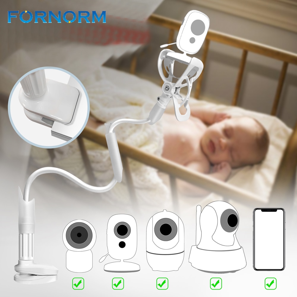 universel support pour téléphone support lit paresseux support berceau Long bras multifonction réglable bébé moniteur montage caméra pour étagère