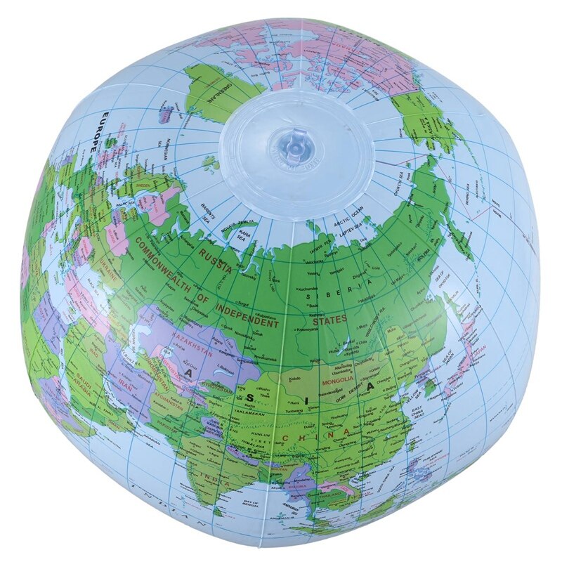 2X Inflatable Toy Globe Tellurion Training Geography Map Balloon Water Ball 40 Cm