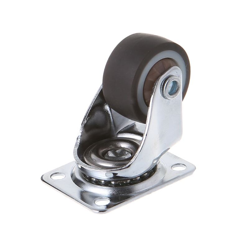 4Pcs/Set Mini Small Casters 1 Inch TPE rubber Super Mute Wheels For Bookcase Drawer Flower Racks