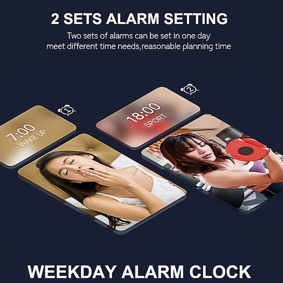 Wireless LED Digital Dual Mode Alarm Clock Digital Snooze Electronic Mirror Clocks 5 Brightness Adjustable Home Table Wall
