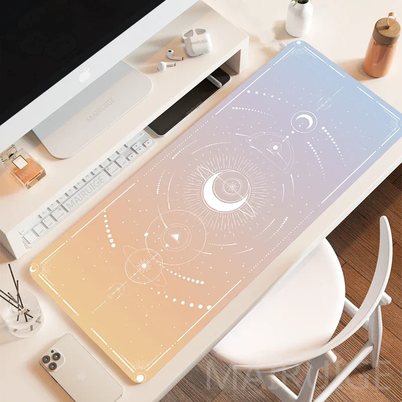 Kawaii Moon Star Podkładka pod mysz Girly Accessory Playmat Cute Carpets 400x900 Podkładka pod mysz Laptop Gamer Purple Pink Magic Duża klawiatura: XXS / COFFEE